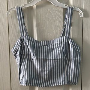 Hollister Striped Crop Top!! Never Worn!!